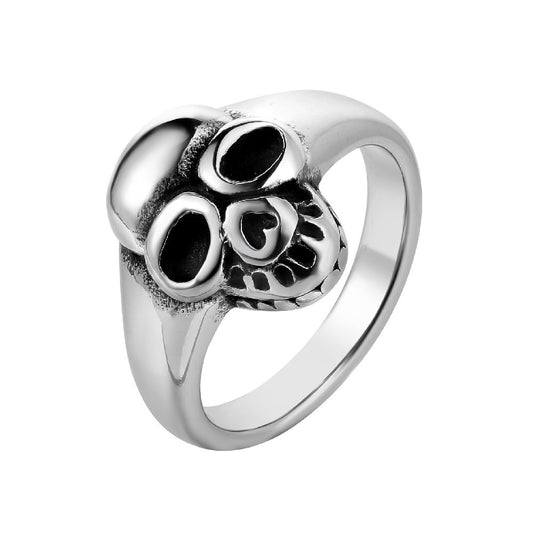 Halloween Hip-hop Skull Titanium Steel Ring for Men