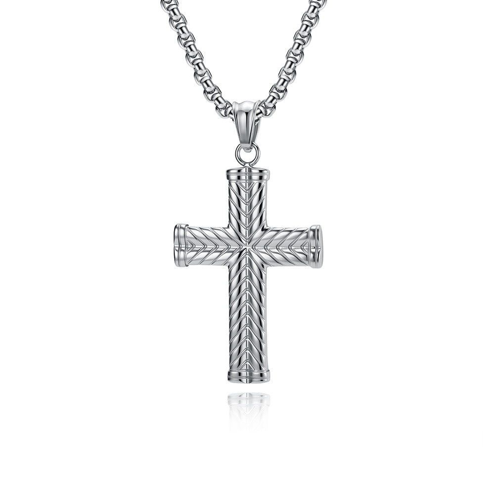 Stainless Steel Cross Vintage Necklace