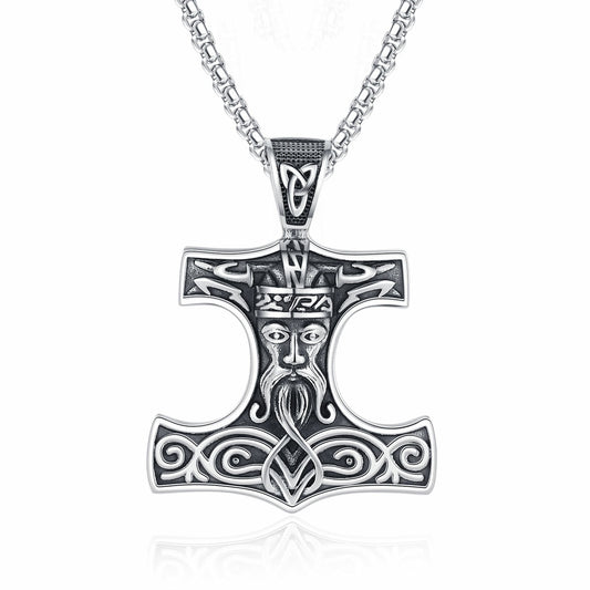 Stainless Steel Necklace - Vintage Viking Anchor Pendant