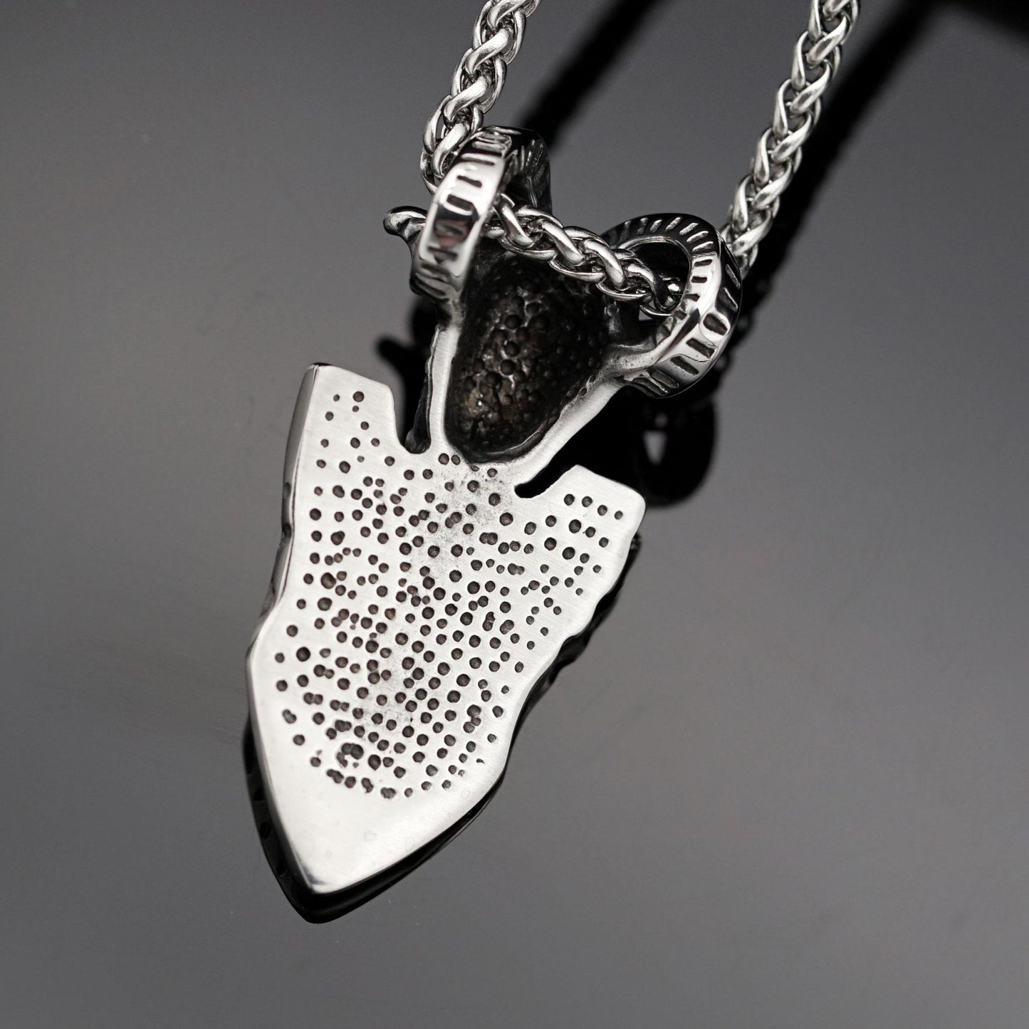 Steel Necklace - Vintage Nordic Rune Pendant