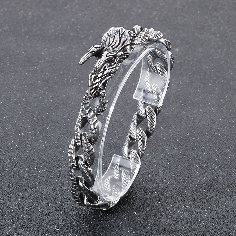 Planderful Dragon Tail Buckle Bracelet Durable Titanium Men