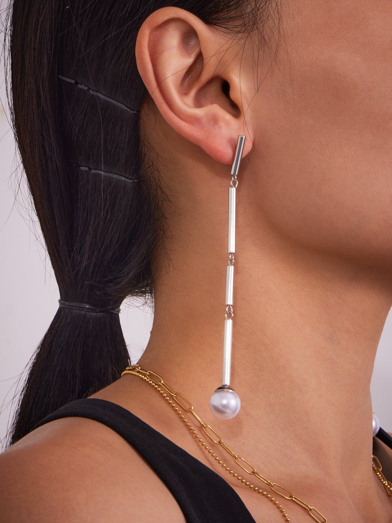 Planderful Bamboo Long Earrings High Gloss For Women
