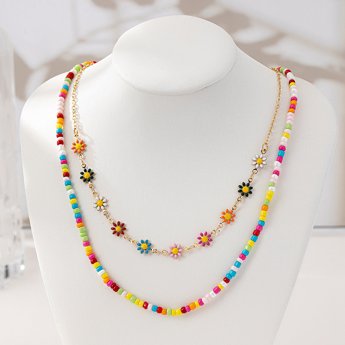 Planderful Vienna Verve Necklace Set – Bohemian Vacation Style with Colorful Beads