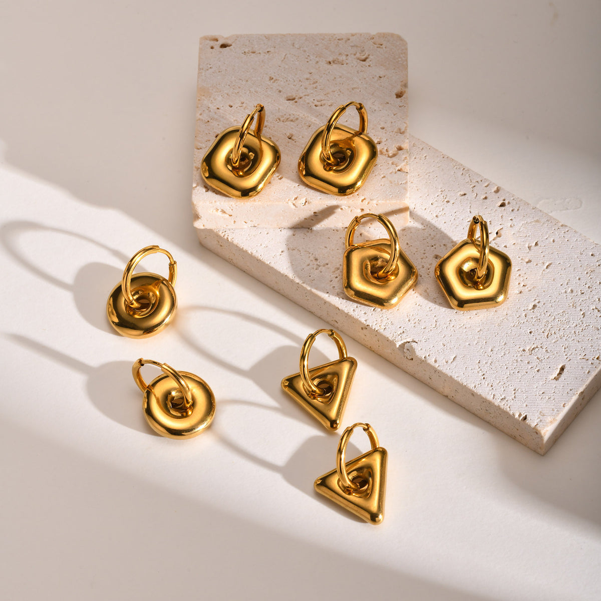 Geometric Earrings — Three Designs