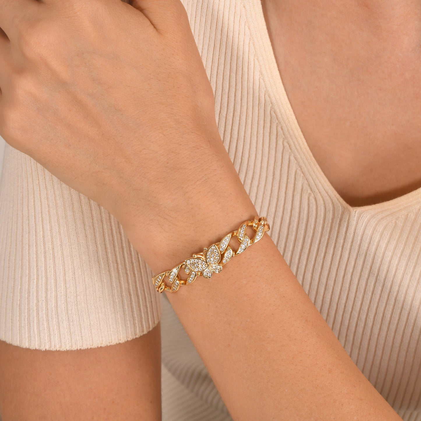 Copper Bracelet Square Heart Four-Leaf Clover Jewelry Wholesale