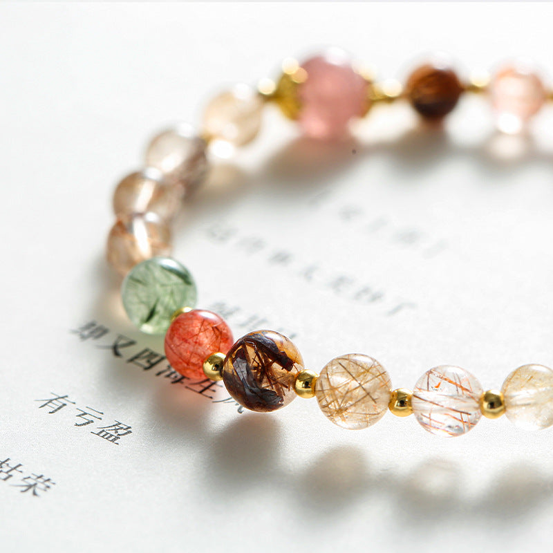 Strawberry Quartz Crystal Pixiu Bracelet