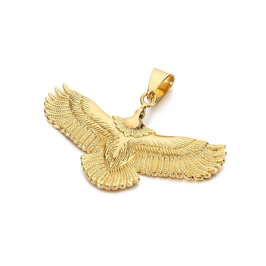 Hiphop Hip Hop Flying Eagle Pendant – Vacuum Electroplating Eagle Necklace