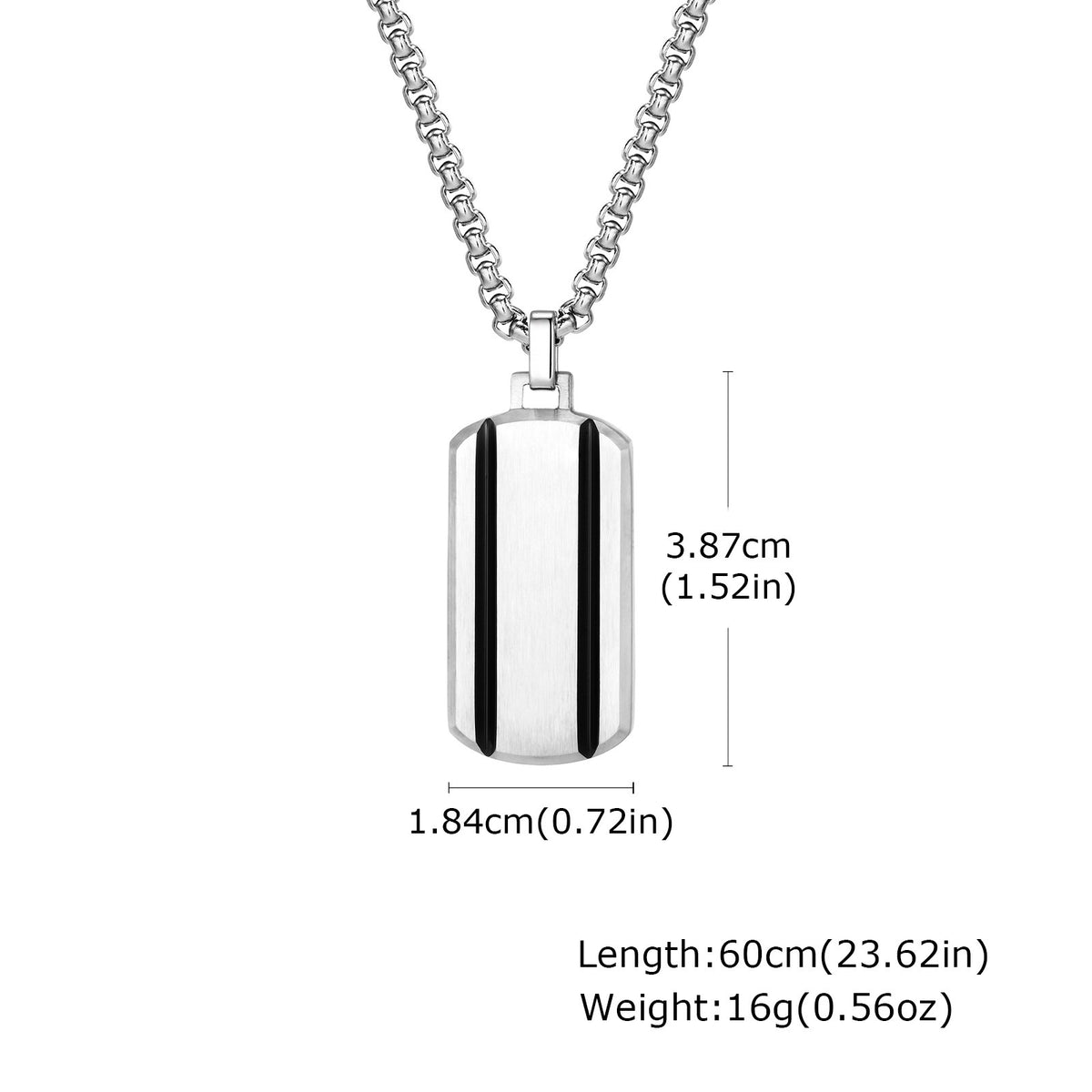 Geometric Stainless Steel Necklace for Men