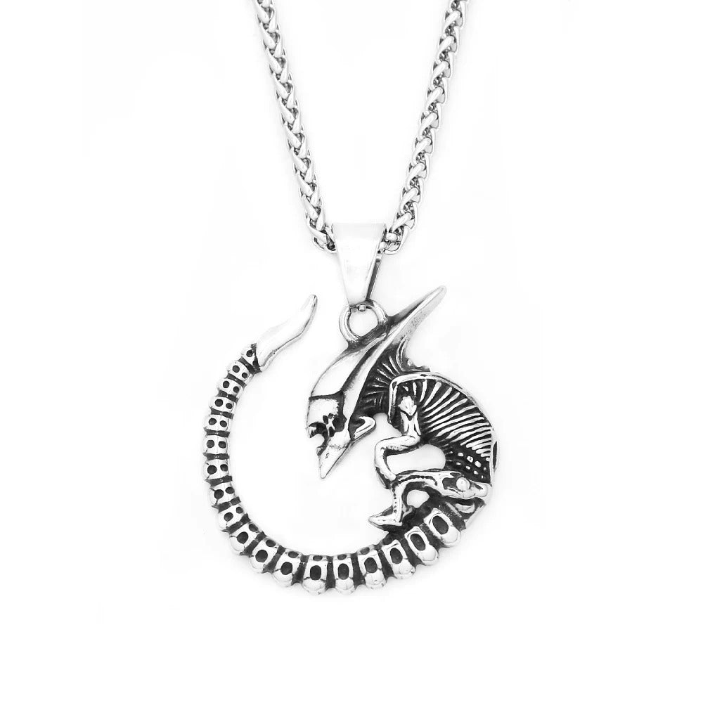 Skull Viking Stainless Steel Men's Pendant Necklace