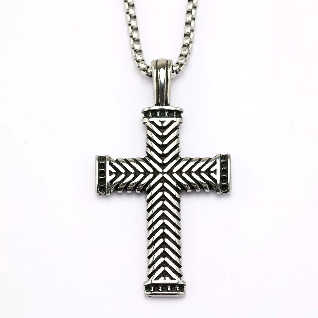 Vintage Stainless Steel Pendant Necklace