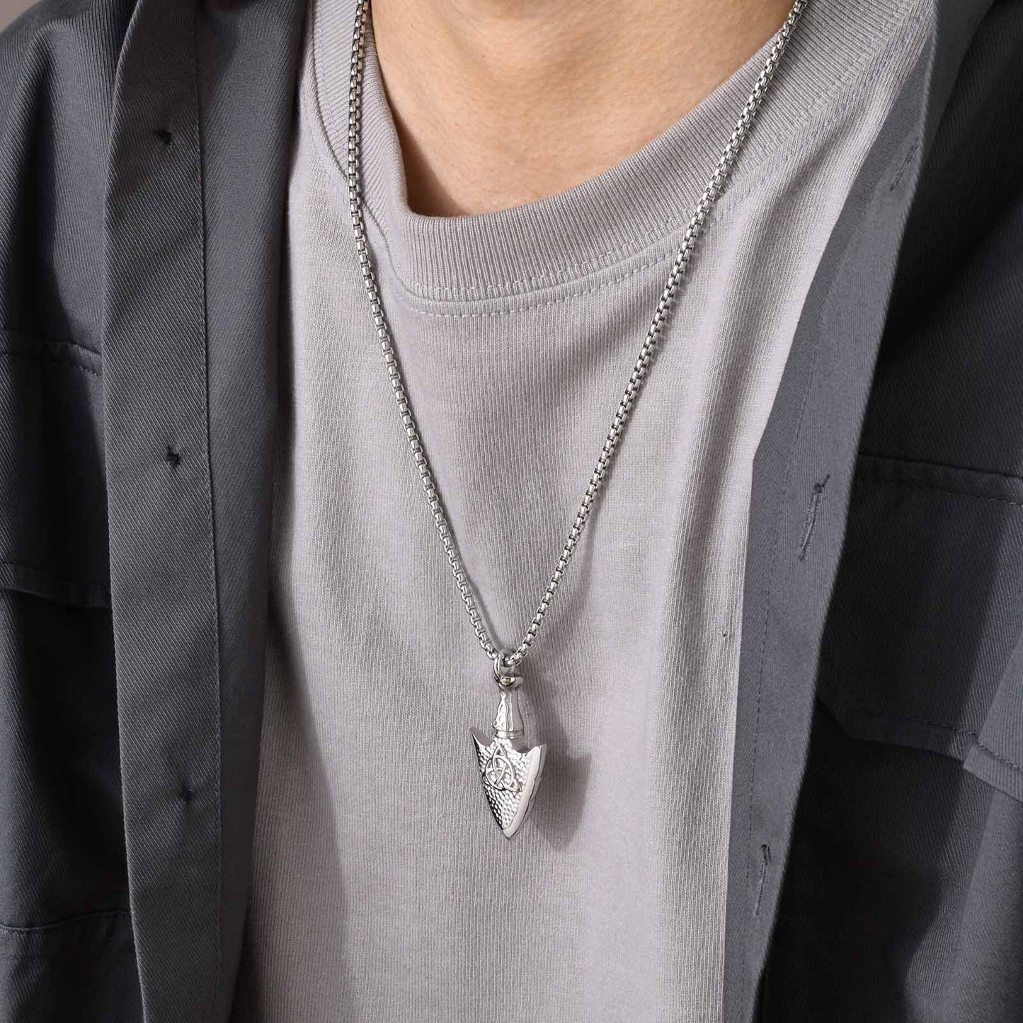 Cross-Border Jewelry Stainless Steel Celtic Knot Arrow Pendant