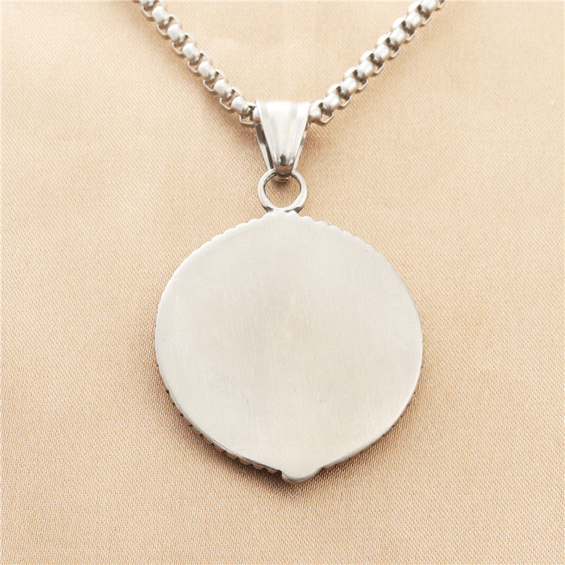 Personalized Titanium Steel Heart Cross Pendant Necklace for Men - Retro Punk Trendy Design