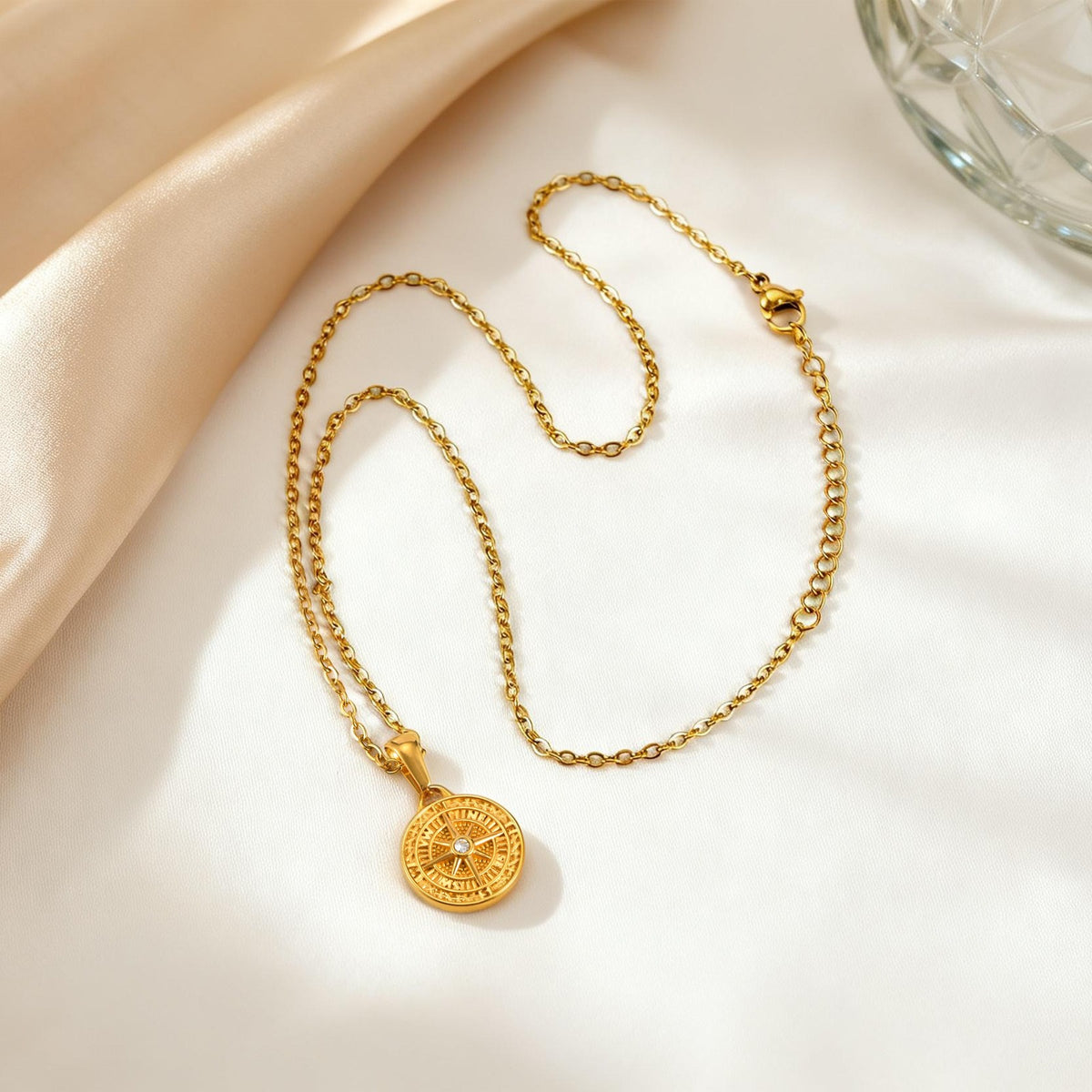 Zircon Stainless Steel Necklace Unisex