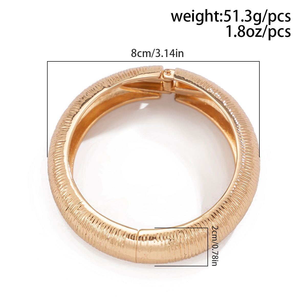 Bracelet Exaggerated Leaf Glossy Bang Irregular Stripe Open-Top Bracelet