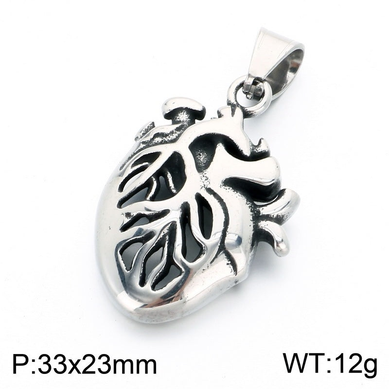 Casual Sports Fitness Pendant Retro Canvas Shoes Boxing Gloves Barbell Stainless Steel Men's Necklace