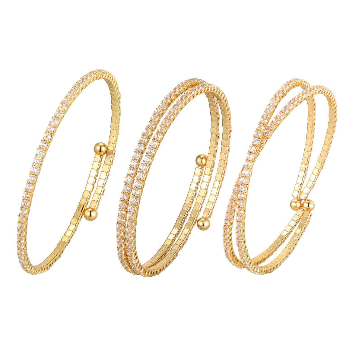 Cross Zircon Geometric Adjustable Copper Bracelet