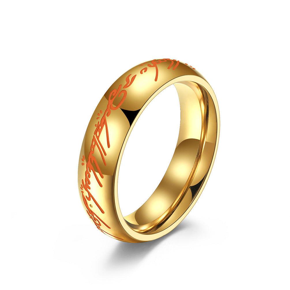 Steel Ring – Statement Unisex Everyday Genie Luminous Ring From Planderful Collection
