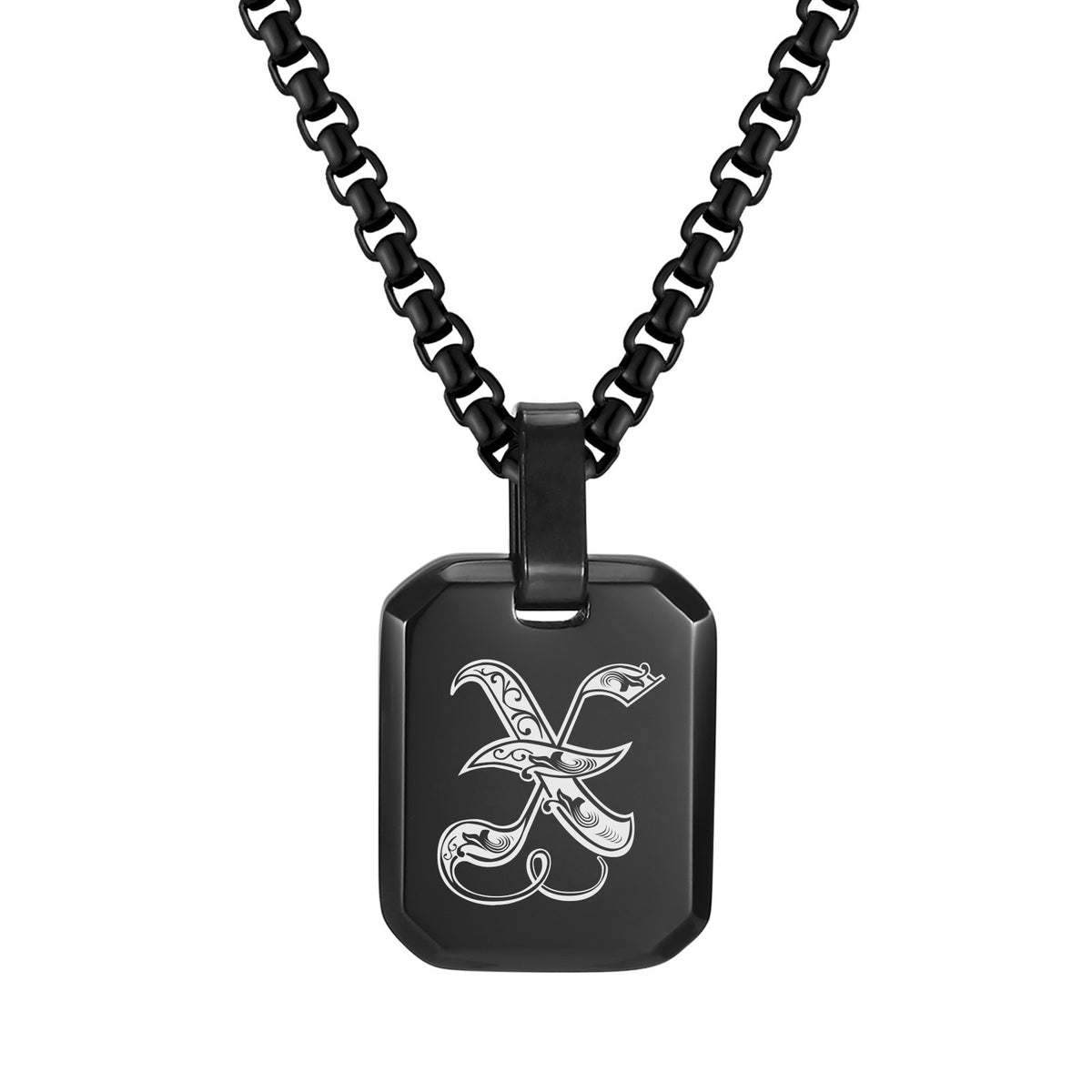 Stainless Steel Initial Letter & Blank Pendants