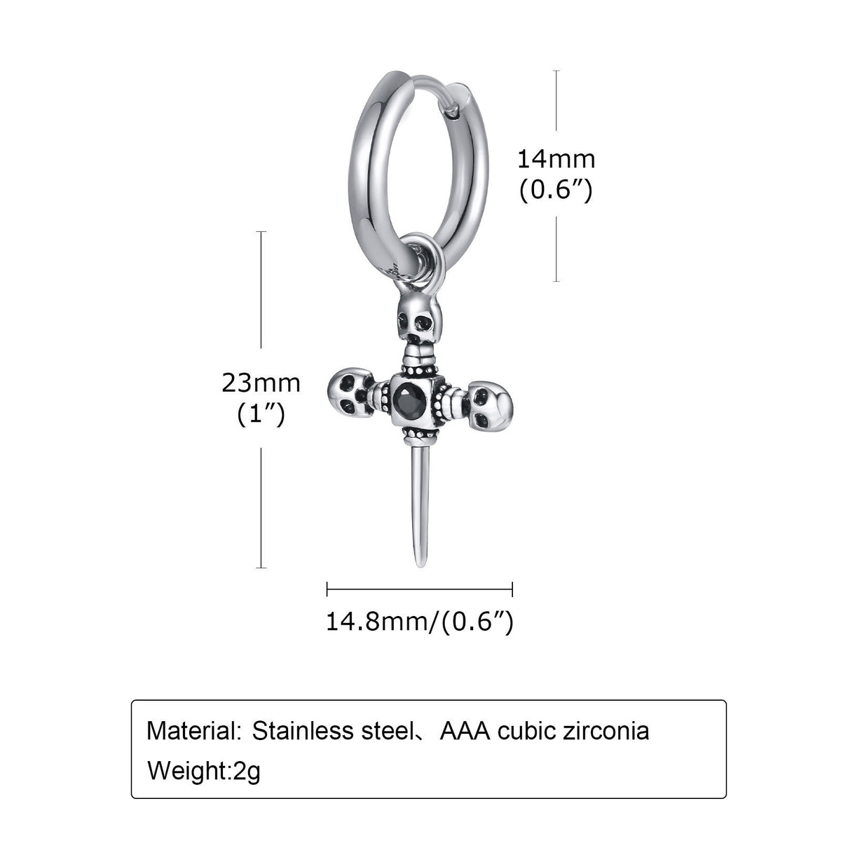 Antiqued Silver Symbol Hoop Earrings — 6 Styles