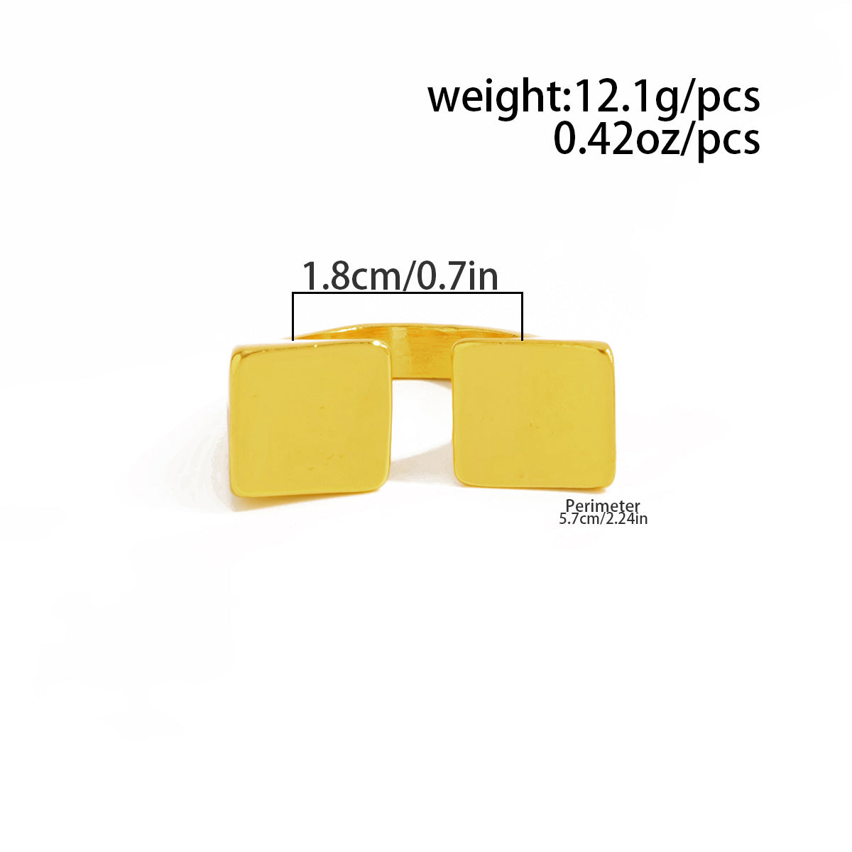 Planderful Vienna Verve Bold Geometric Resin Stone Square Ring for Women Large Wide Surface Statement Jewelry