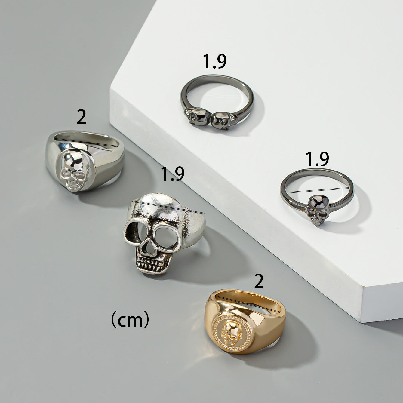 Skull Men's Ring Set: Europe & Cross-Border Fashion Statement