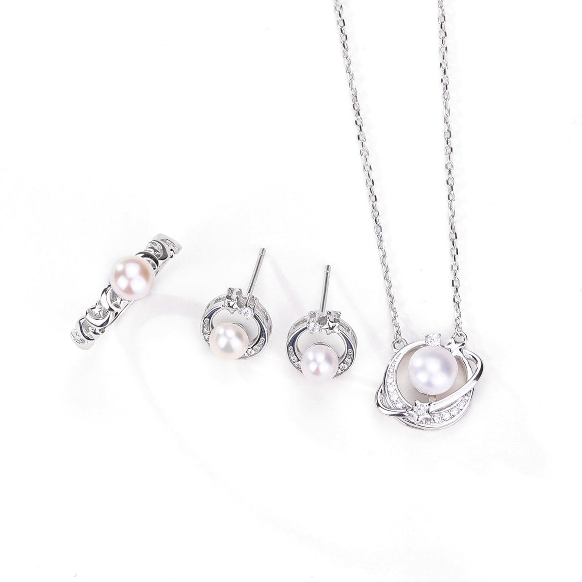 S925 Sterling Silver Planet Necklace