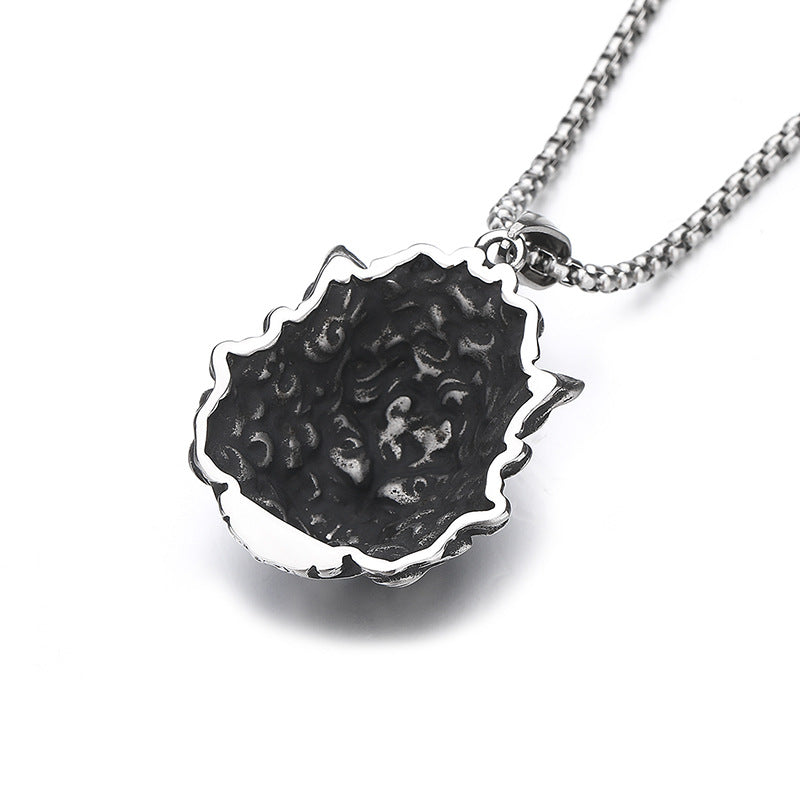 Steel Necklace – Vintage Hip-Hop Lion Dance Inspired Everyday Urban Accessory For Men