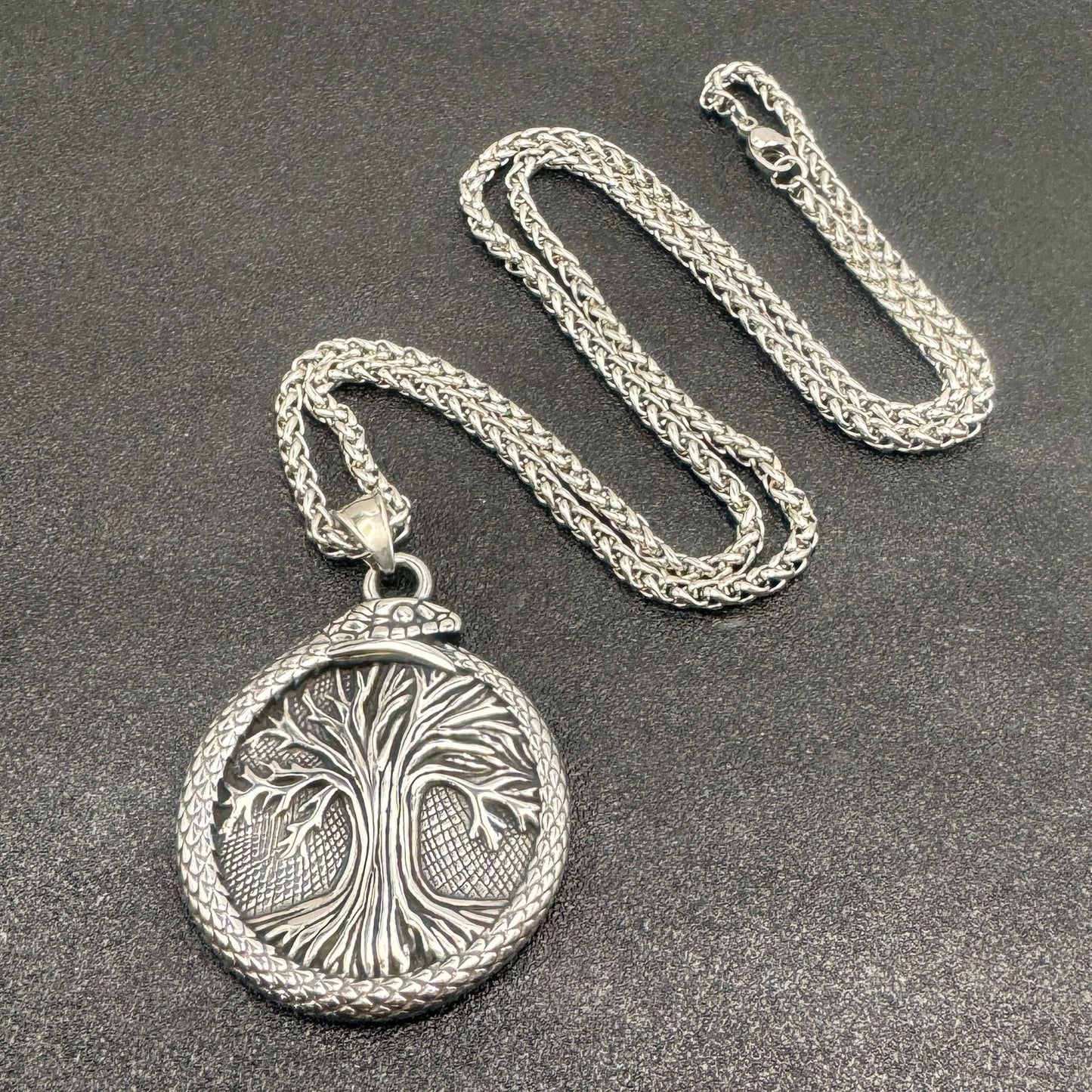 1. Planderful Tree of Life Pendant Stainless Steel Necklace For Men Punk Viking Style Gift
