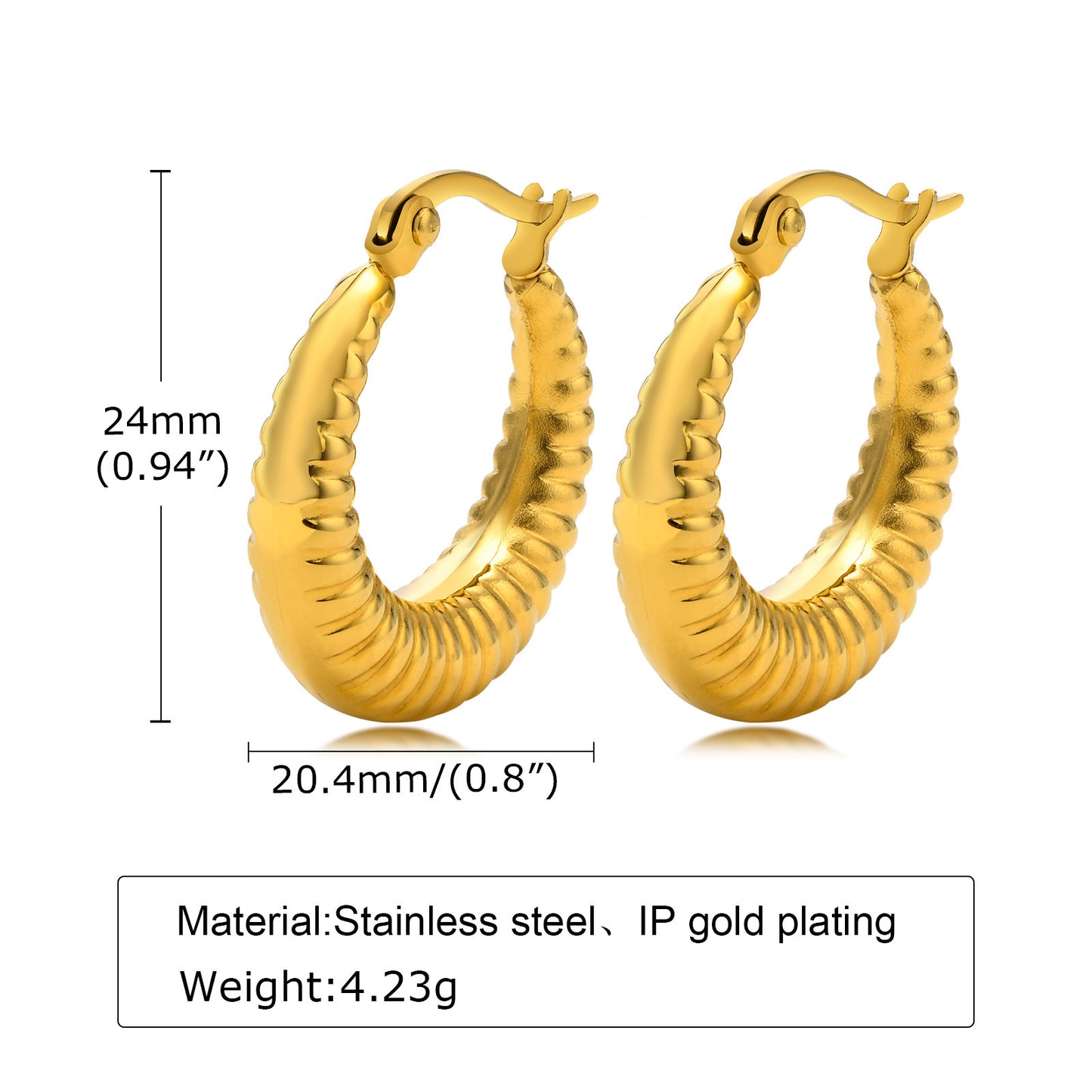 Titanium Steel Hollow Earrings Wholesale Jewelry For Women
