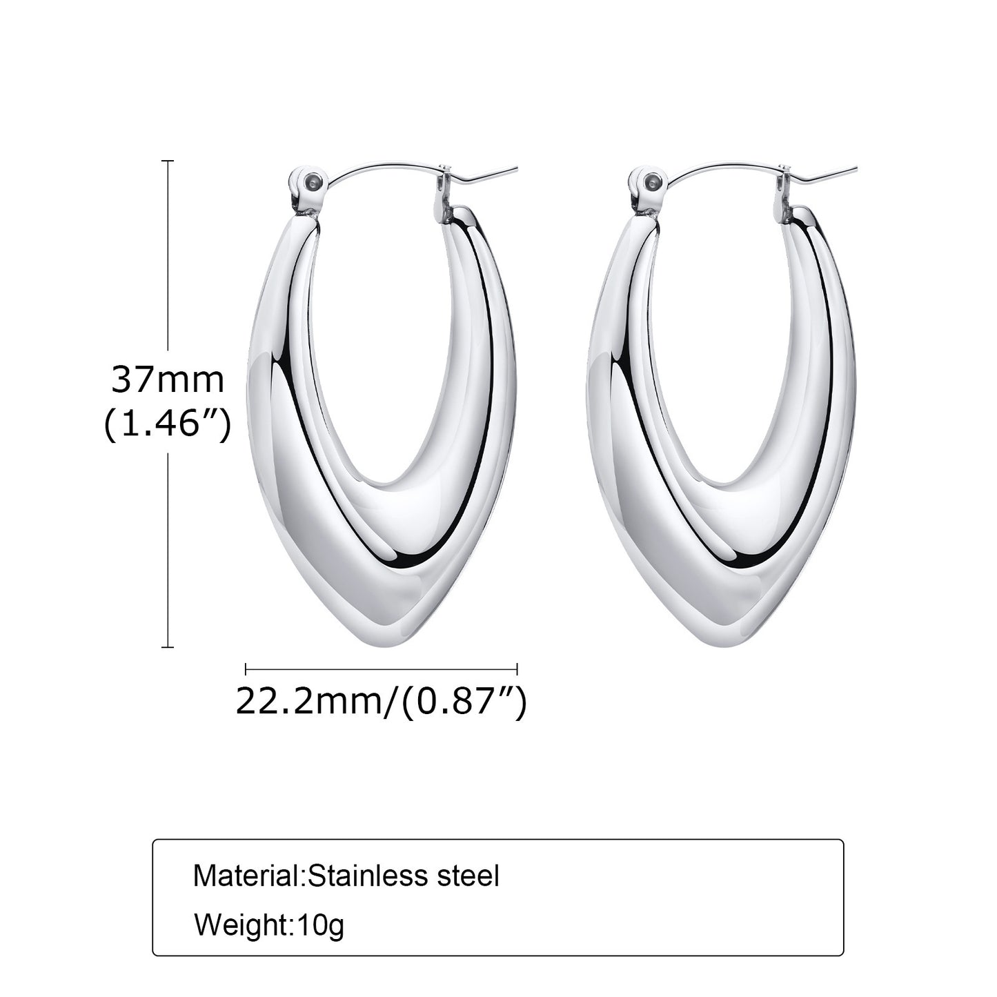 European And American Earrings Silver Simple Hollow Jewelry Wholesale