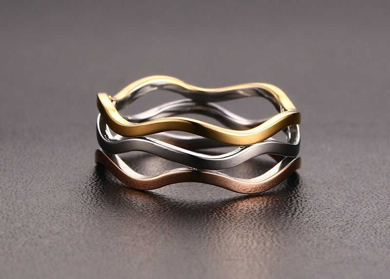 Amazon Jewelry Creative Multi-layer Stainless Steel Ring