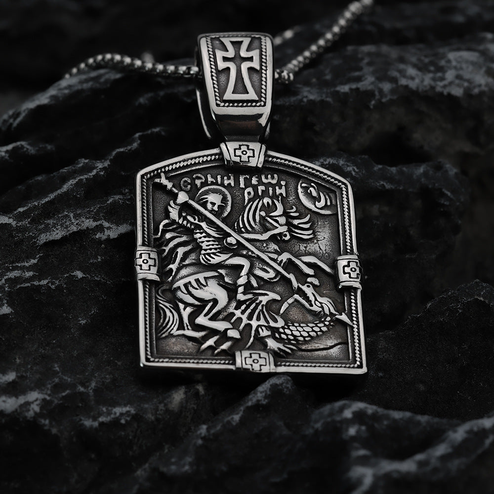 European And American Retro Stainless Steel Pendant Necklace