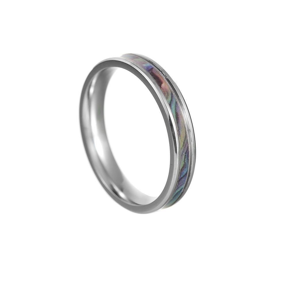 Titanium Steel Precision Shell Couple Ring for Men - European and Amer ...