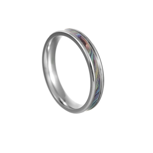 Titanium Steel Precision Shell Couple Ring for Men - European and American Design