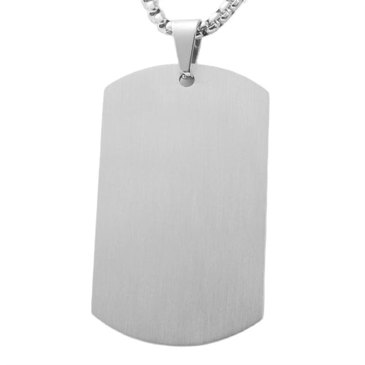 Trendy Men's Personalized Retro Titanium Steel Sequined Pendant Necklace