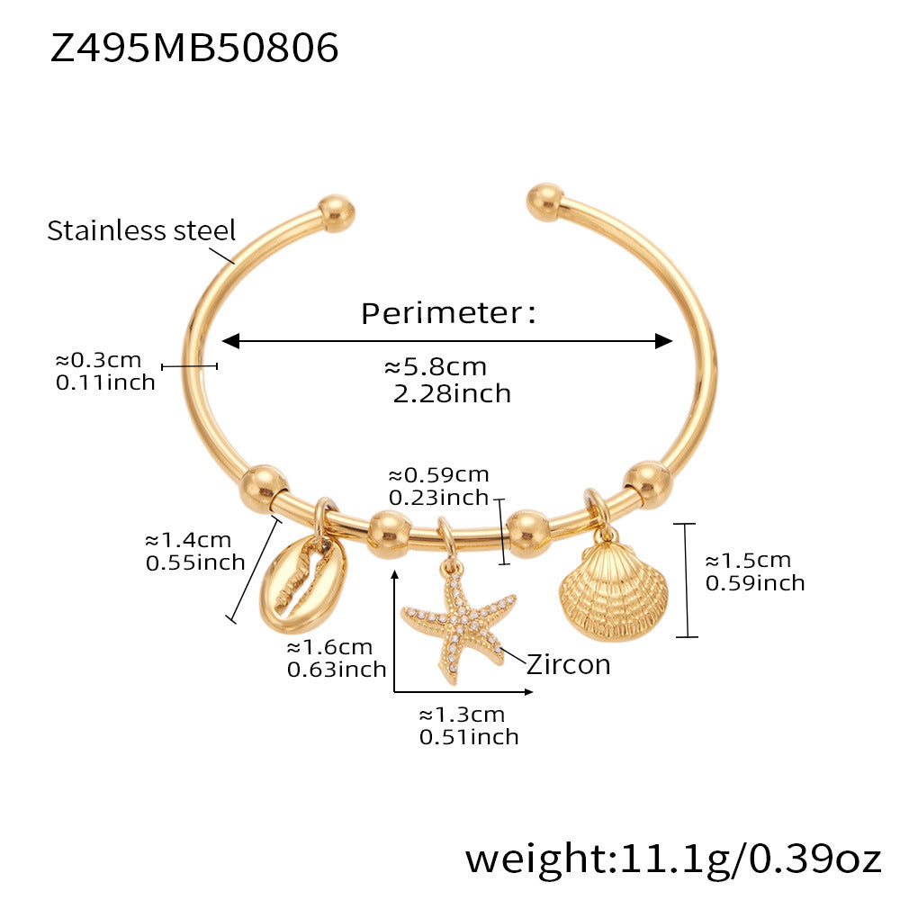 Planderful Handmade Geometric Opening Bracelet For Women