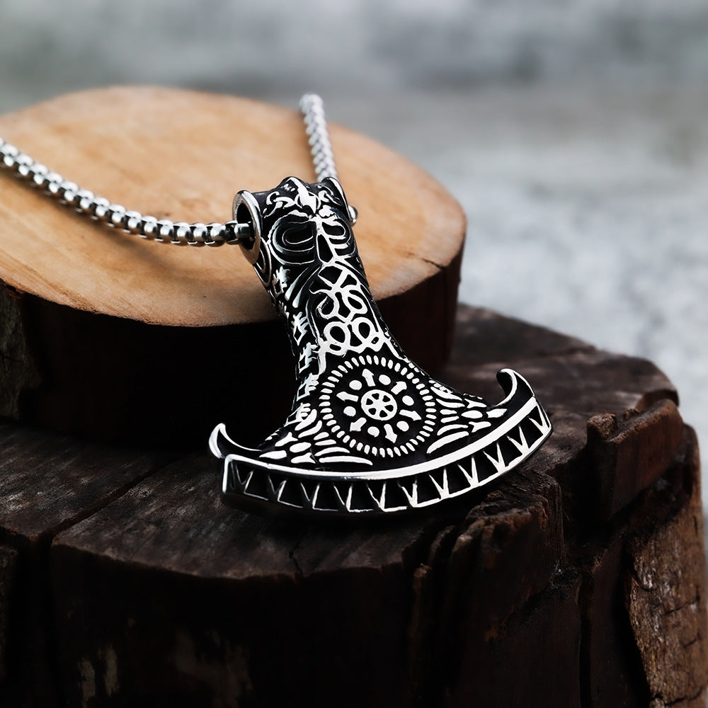 Cross-Border New Nordic Viking Pendant Tomahawk Necklace
