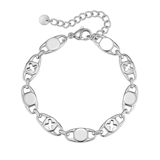Cross Stainless Steel Bracelet