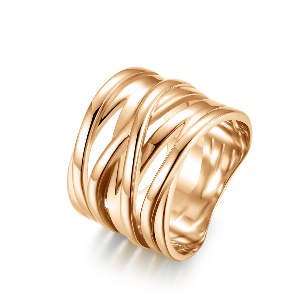 Steel Ring – Statement Three-Dimensional Woven