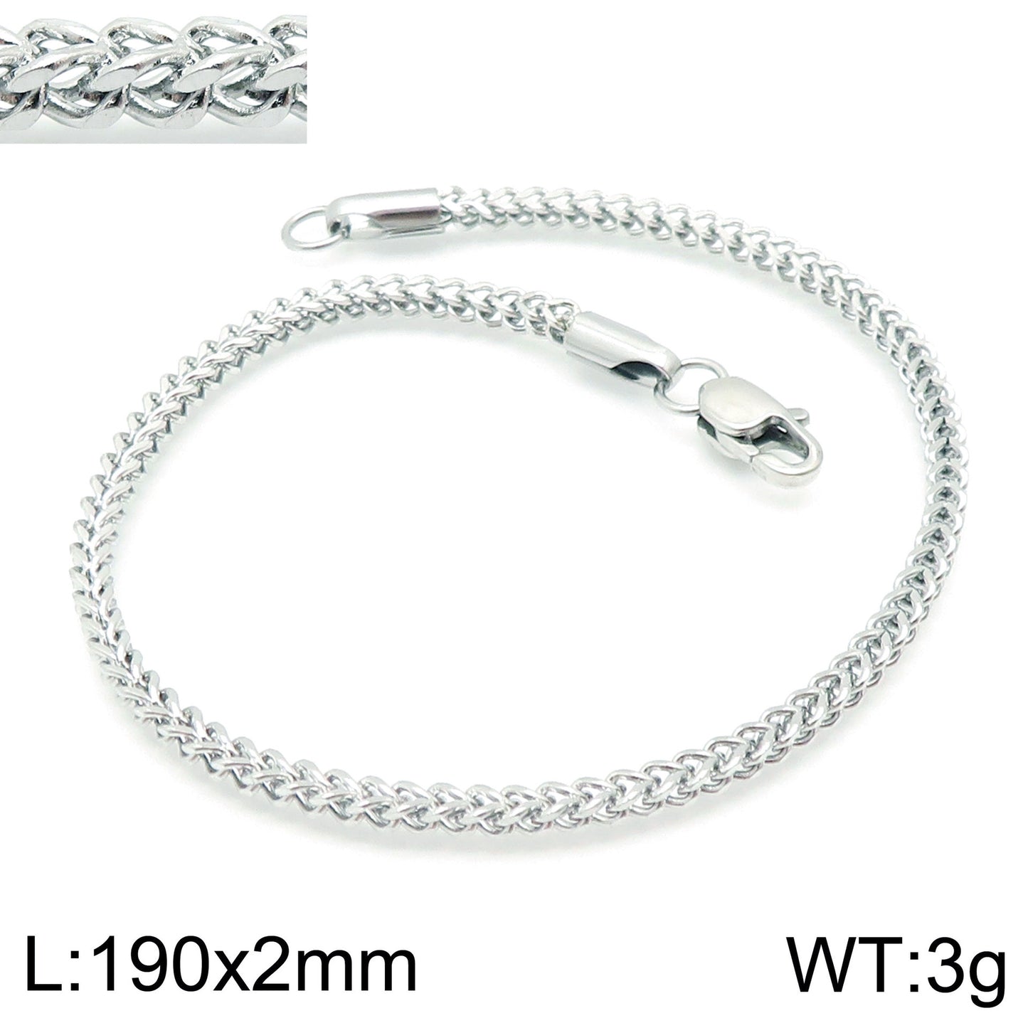 Planderful Stainless Steel Chain Bracelet For Men High End