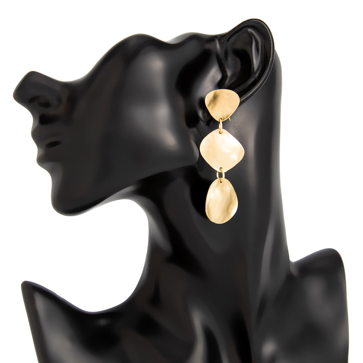 Planderful Imitation Pearl Stud Earrings Irregular Pleated Design For Women Timeless Elegant Statement Jewelry