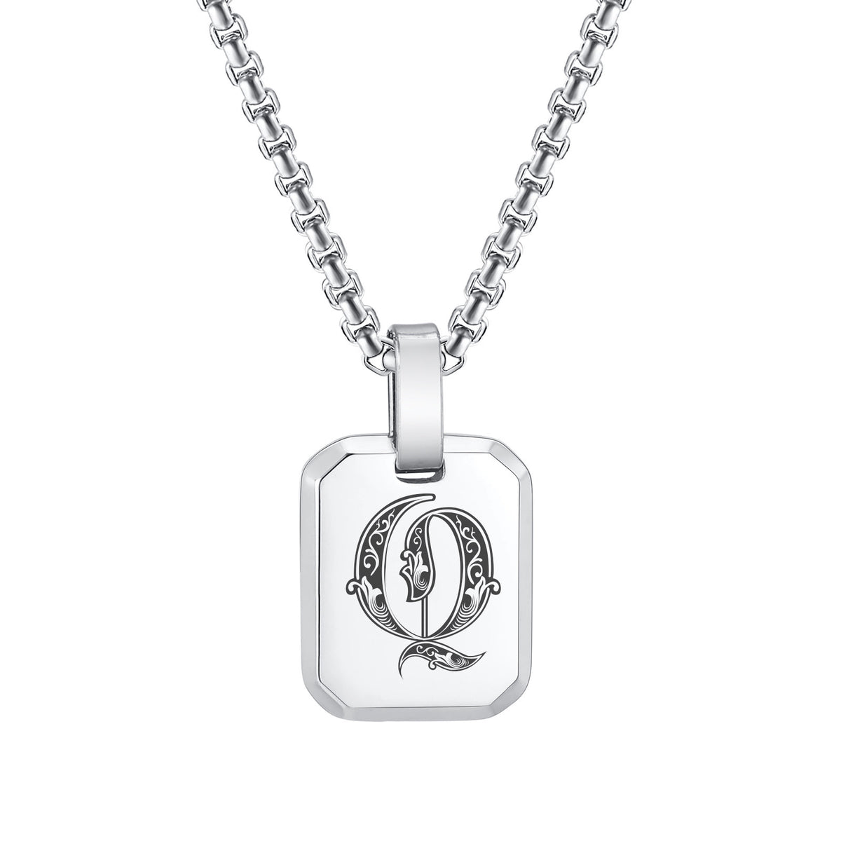 Stainless Steel Initial Letter & Blank Pendants