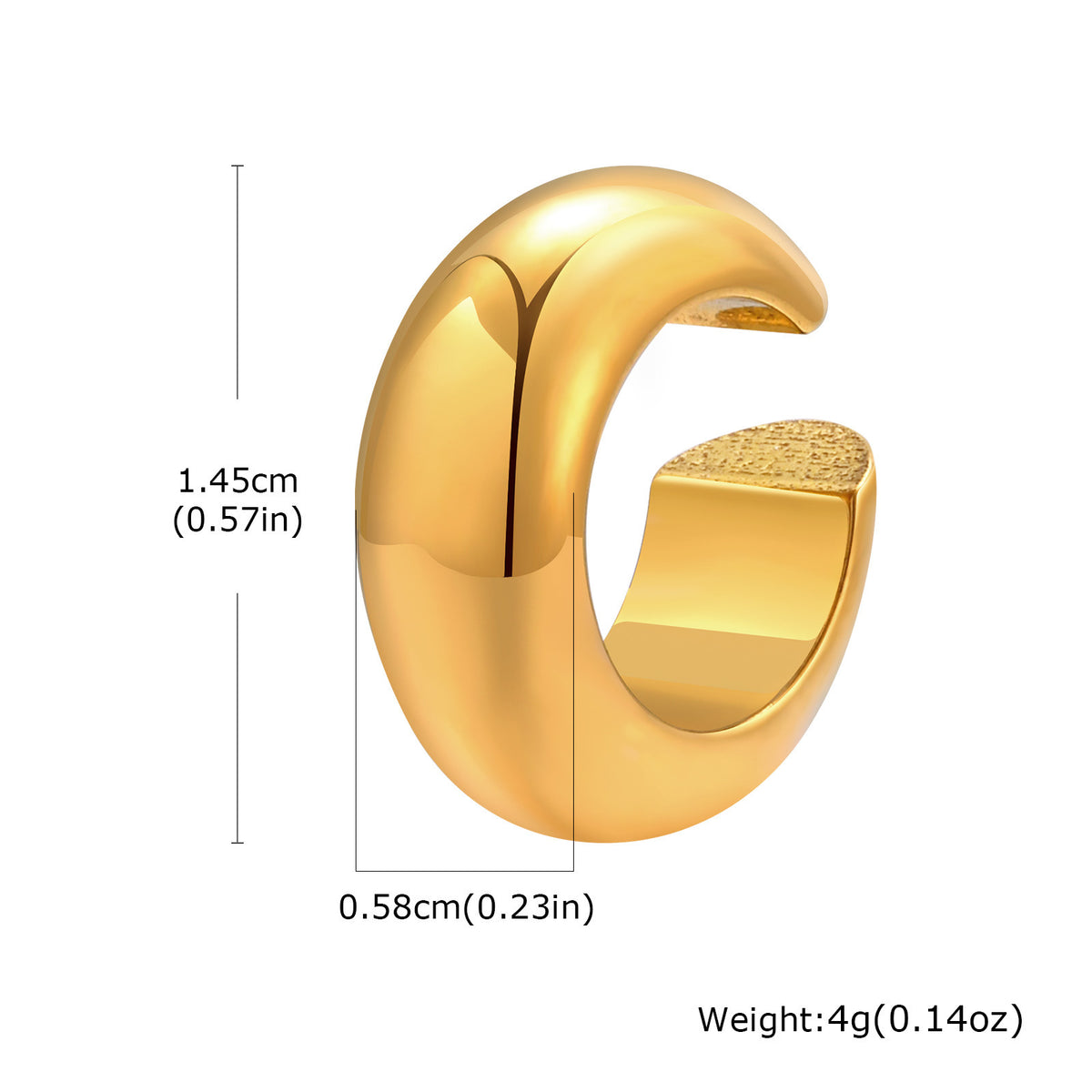 Sculptural Stainless Steel Ear Cuffs — 4 Styles
