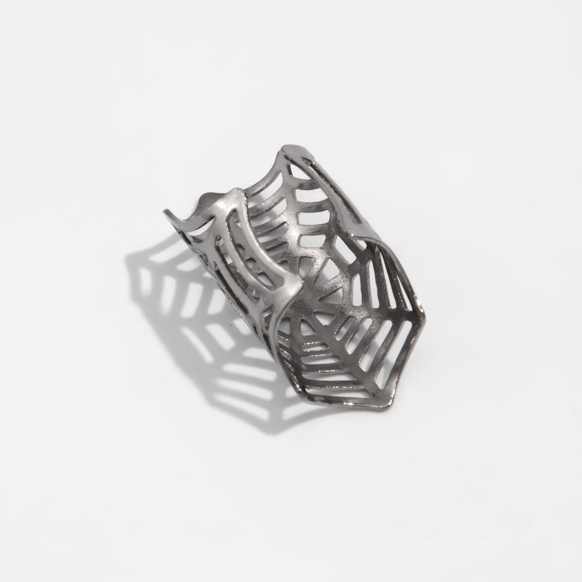 Gothic Ear Clip Earrings Bone Clip By Planderful Vienna Verve Halloween Spider Web Punk Jewelry For Alternative Fashion