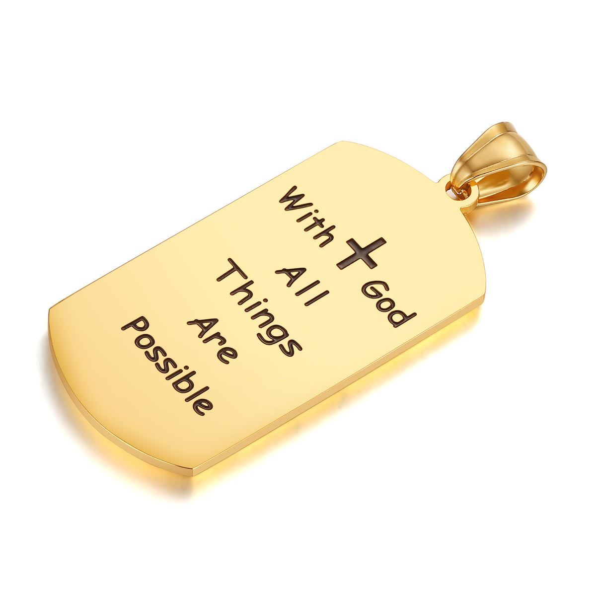 Scripture Cross Stainless Steel Pendant for Men