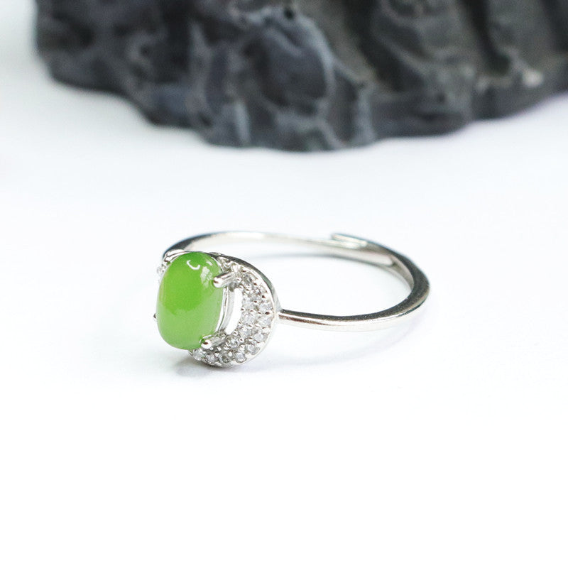 Hetian Jasper Stars & Moon Ring