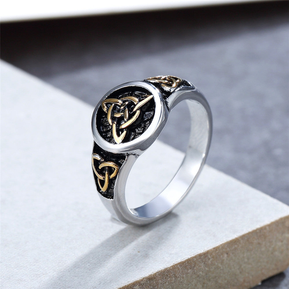 Planderful Titanium Steel Viking Ring Unisex Personalized Protection Statement Jewelry