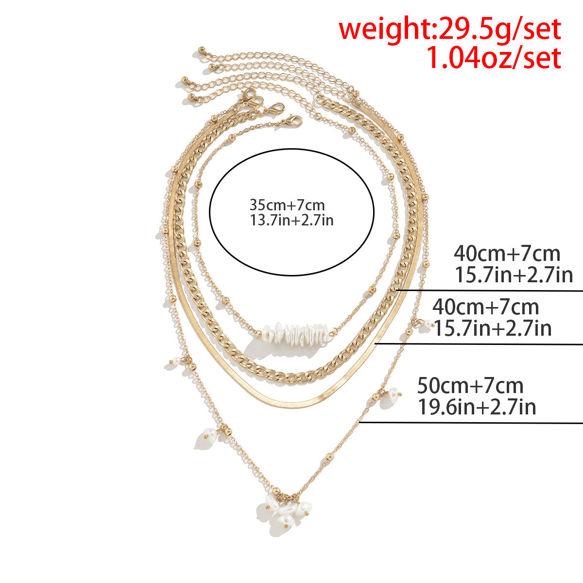 Planderful Vienna Verve Bold Cross Snake Bone Layered Necklace With Imitation Pearls For Women