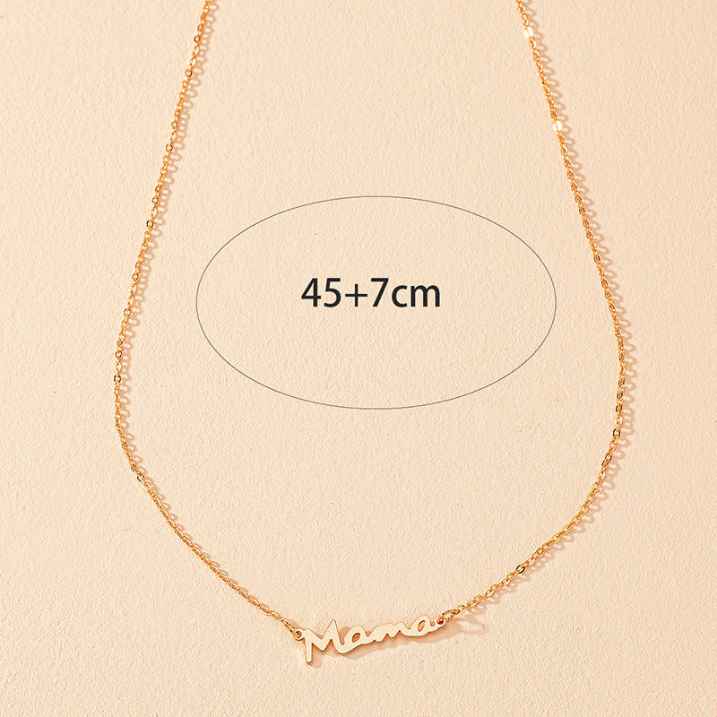 MAMA Metal Letter Necklace - Vienna Verve Collection