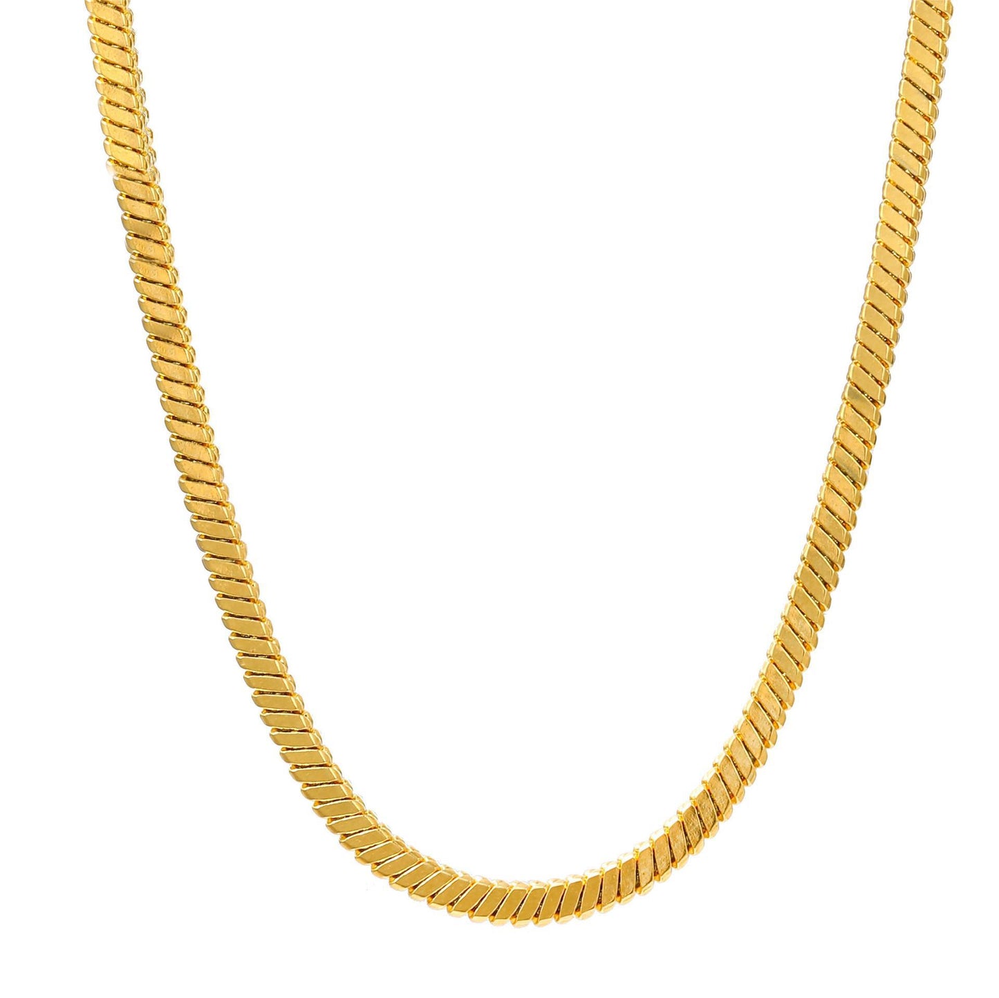 Planderful Jewelry Snake Bone Steel Necklace Collarbone Glam